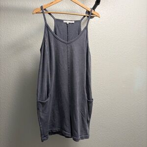 Sincerely Jules Romper Women’s Size Large Blue Sweatshirt Fleece one piece